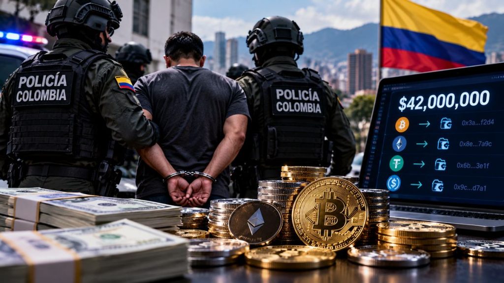 Colombia detiene a ocho sospechosos de narcotráfico vinculados a una trama cripto de $42 millones