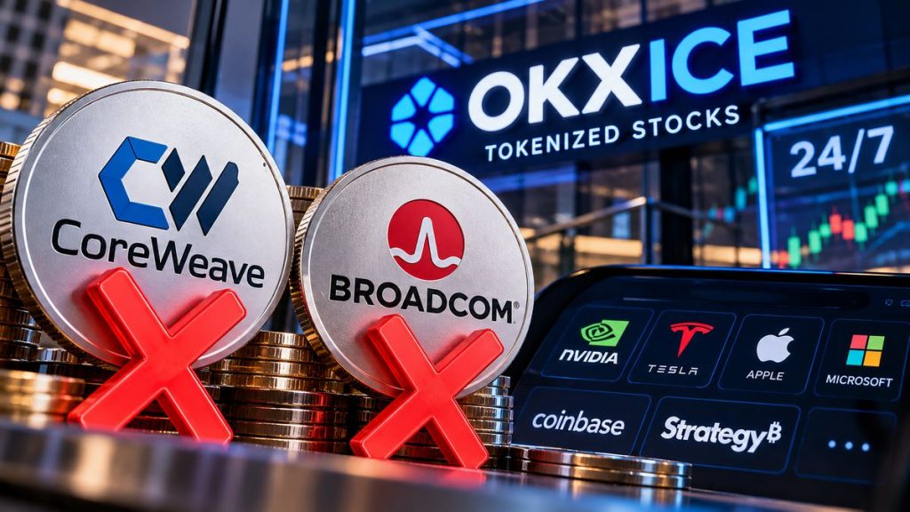 CoreWeave y Broadcom rechazan la negociación de sus acciones tokenizadas en OKXICE