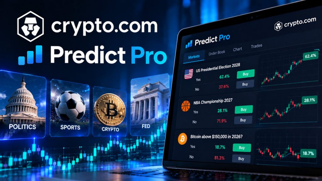 Crypto.com lanza Predict Pro, una plataforma de predicciones con herramientas de trading institucional