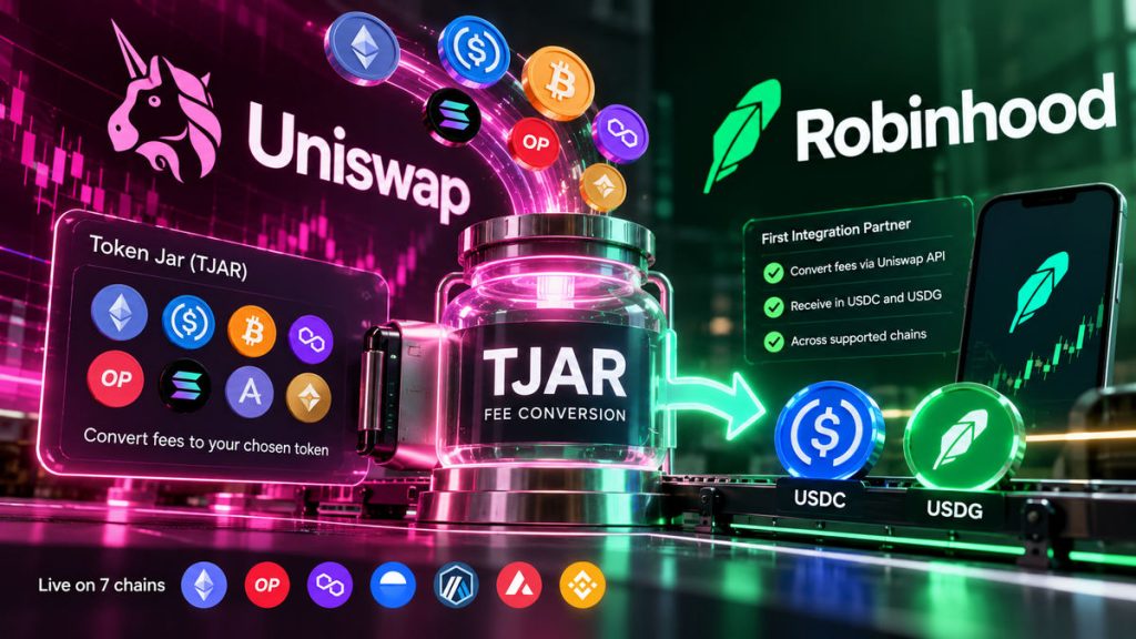Uniswap Labs abre su herramienta de comisiones TJAR a otras aplicaciones, comenzando por Robinhood