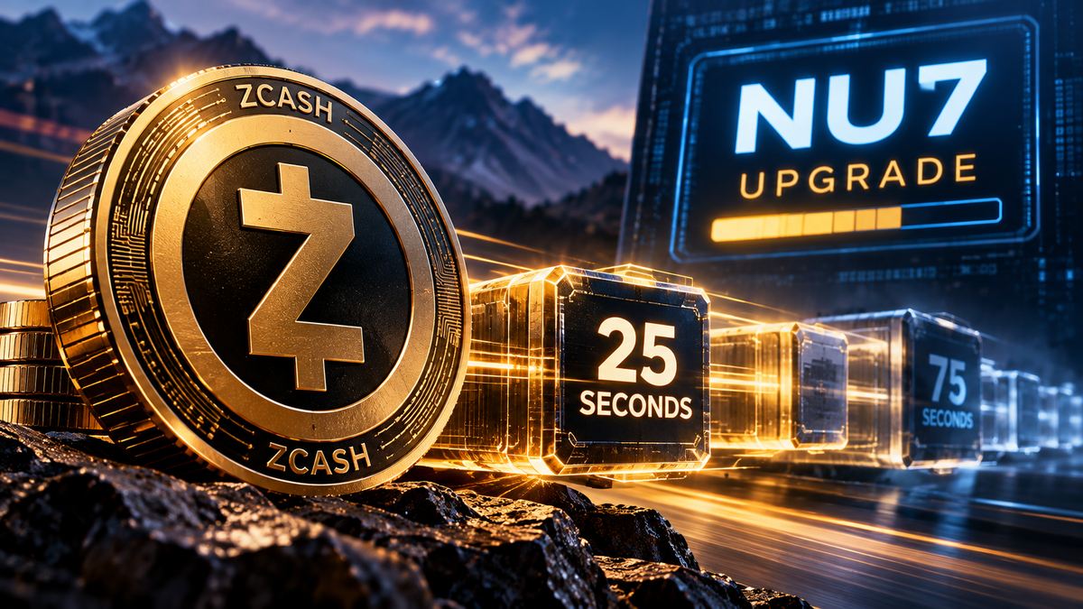 Zcash inicia la cuenta regresiva para NU7, la actualización que reducirá los bloques a 25 segundos