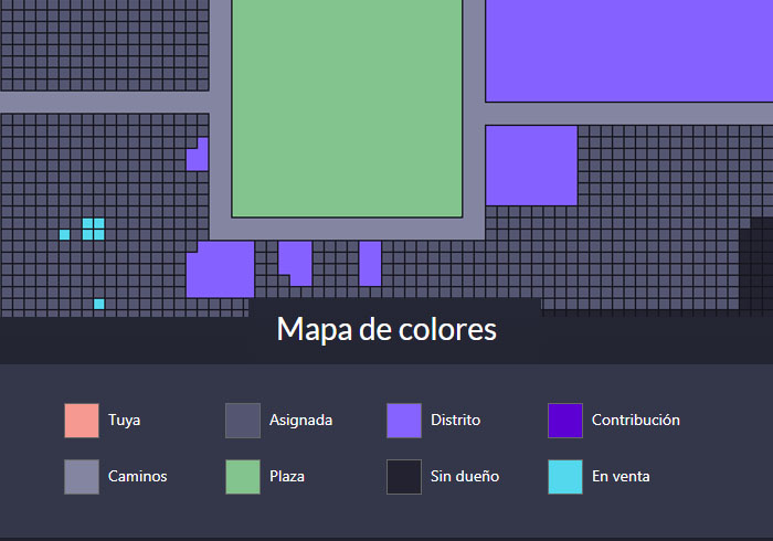 mapa de colores decentraland