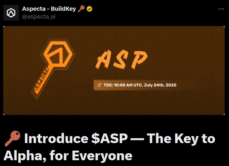 Aspecta Unveils $ASP Tokenomics and Announces Official Airdrop Date ...