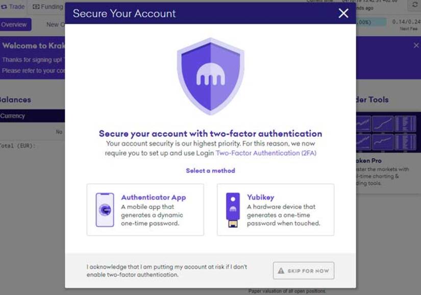 kraken 2 factor secure