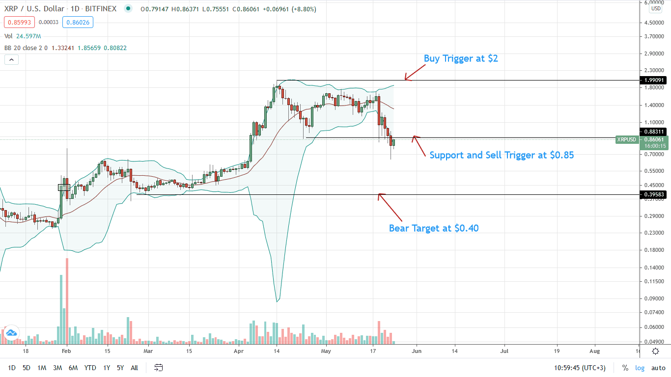 Ripple Price Daily Chart for May 24