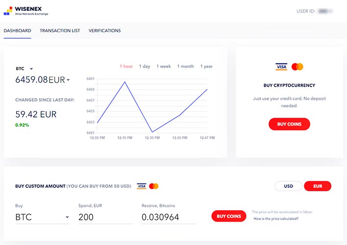 wisenex dashboard