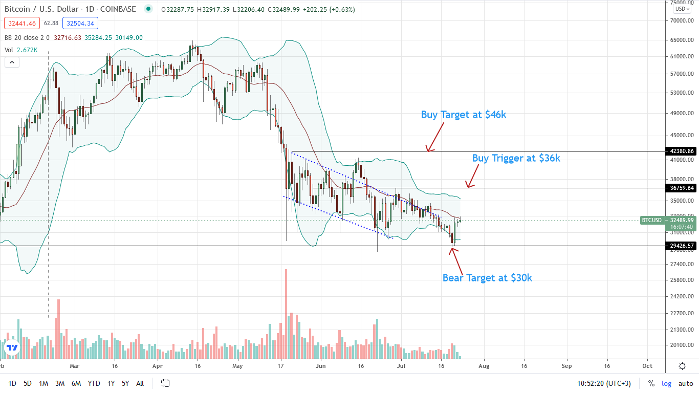 Bitcoin Price Daily Chart for July 23