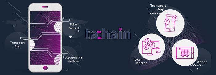 Tachain earn tokens TCHN while using a taxi