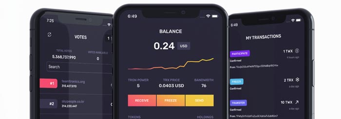 The mobile wallet by Tron Tronwallet