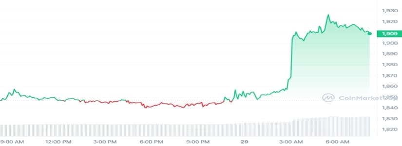 The 8,000 Ethereum tokens were purchased at a price of $0.31 each