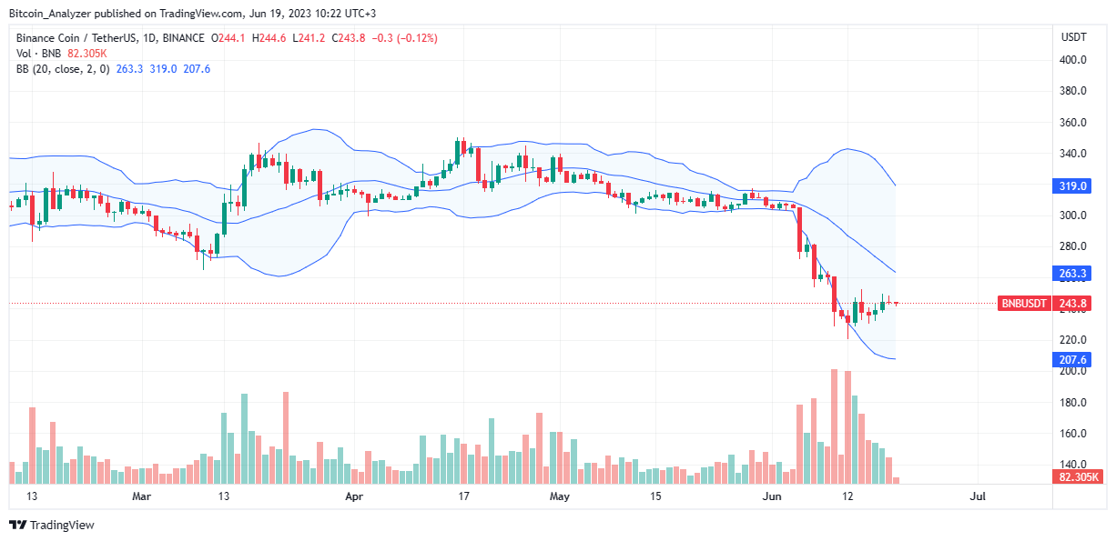 BNB Gráfico diario del 19 de junio